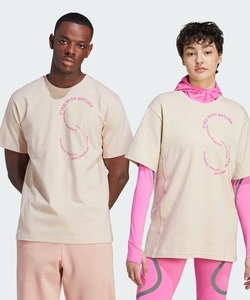 「adidas by Stella McCartney」 半袖Tシャツ LARGE ブラウン メンズ