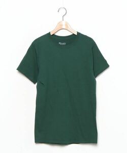 「Champion」 ワンポイント半袖Tシャツ S グリーン レディース