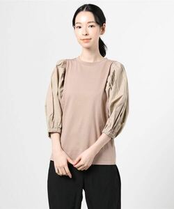 「CAROLINA GLASER」 7分袖カットソー ONE SIZE ベージュ レディース