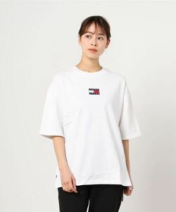 「TOMMY JEANS」 半袖Tシャツ SMALL ホワイト レディース