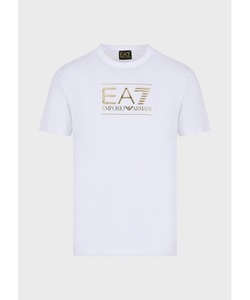 「EMPORIO ARMANI EA7」 半袖Tシャツ LARGE ホワイト メンズ