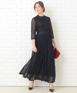 「Lace Ladies」 7分袖ワンピース M ブラック レディース