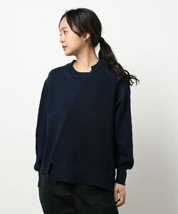 「ZUCCa」 長袖ニット M size ネイビー レディース