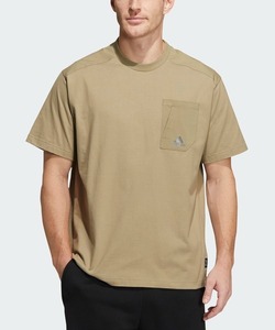 「adidas」 半袖Tシャツ XXX-LARGE カーキ メンズ