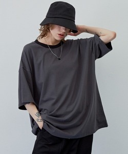 「AIVER」 半袖Tシャツ LARGE チャコールグレー メンズ