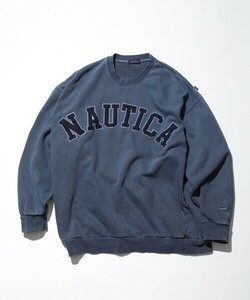 「NAUTICA」 スウェットカットソー LARGE ネイビー メンズ