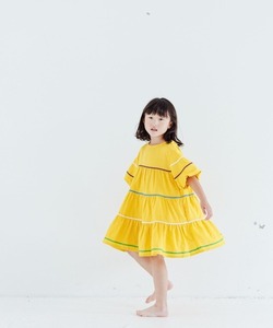 「LOWRYS FARM」 「KIDS」半袖ワンピース 110cm イエロー キッズ