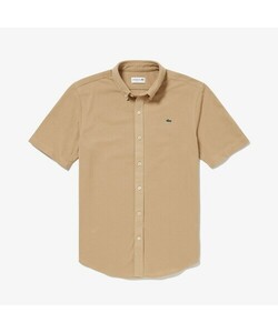 「LACOSTE」 半袖シャツ 41 ベージュ メンズ