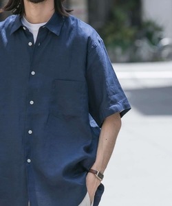 「URBAN RESEARCH」 半袖シャツ MEDIUM ネイビー メンズ