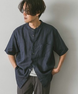 「URBAN RESEARCH DOORS」 半袖シャツ MEDIUM ネイビー メンズ