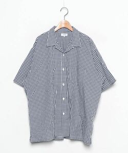 「BEAMS」 半袖シャツ L ネイビー メンズ