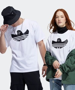 「adidas」 半袖Tシャツ MEDIUM ホワイト×ブラック メンズ