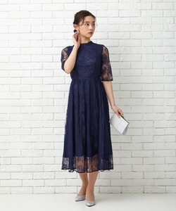 「AIMER」 「aimer anche」7分袖ワンピース MEDIUM ネイビー レディース_画像1