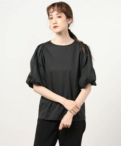 「Demi-Luxe BEAMS」 7分袖カットソー ONE SIZE チャコールグレー レディース