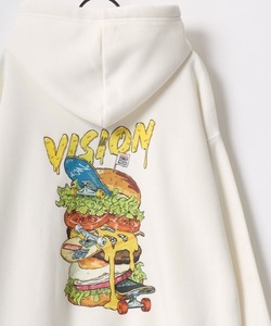 「VISION STREET WEAR」 プルオーバーパーカー LL オフホワイト メンズ