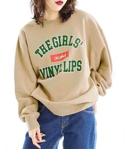 「X-girl」 スウェットカットソー X-LARGE ベージュ レディース