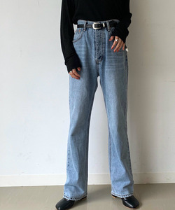 「CANAL JEAN」 「Via.J」ダメージ加工デニムパンツ MEDIUM インディゴブルー レディース