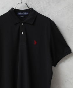 「U.S. POLO ASSN.」 半袖ポロシャツ M ブラック系その他 メンズ