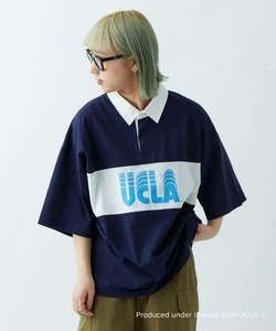 「UCLA」 半袖ポロシャツ MEDIUM ネイビー メンズ