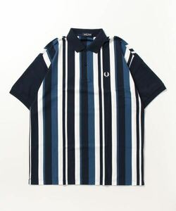 「FRED PERRY」 半袖ポロシャツ S ネイビー メンズ