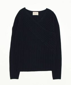 「UNITED ARROWS」 Vネックニット FREE ネイビー レディース_画像1