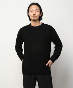 「BEAMS」 長袖ニット MEDIUM ブラック メンズ