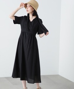 「N.（N. Natural Beauty Basic）」 半袖ワンピース MEDIUM ブラック レディース