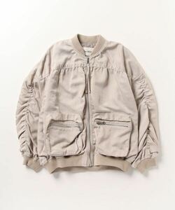 「Ray BEAMS」 ジップアップブルゾン ONE SIZE ベージュ レディース