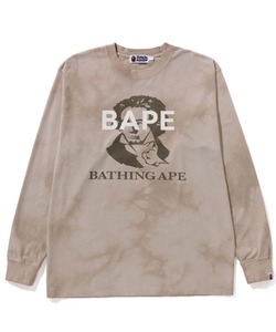 「A BATHING APE」 長袖Tシャツ SMALL ベージュ メンズ