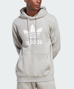 「adidas」 プルオーバーパーカー LARGE グレー メンズ