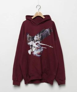 「MILKBOY」 プルオーバーパーカー X-LARGE レッド レディース