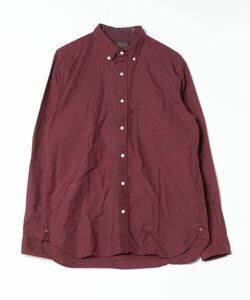 「BEAMS PLUS」 長袖シャツ LARGE バーガンディー メンズ