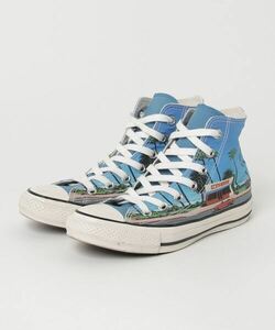 「CONVERSE」 ハイカットスニーカー 23.5cm ブルー レディース