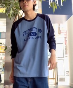 「GAP」 長袖Tシャツ X-SMALL ブルー メンズ