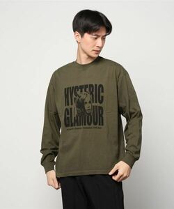 「HYSTERIC GLAMOUR」 長袖Tシャツ SMALL カーキ メンズ