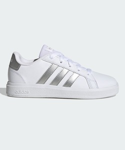 「adidas」 「KIDS」ローカットスニーカー 23.0cm ホワイト×シルバー キッズ