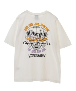 「Candy Stripper」 半袖Tシャツ 2 オフホワイト レディース