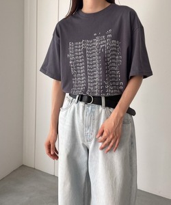 「CANAL JEAN」 「El mar」半袖Tシャツ ONE SIZE チャコールグレー レディース