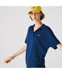 「LACOSTE」 半袖ポロシャツ X-SMALL ロイヤルブルー レディース