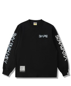 「A BATHING APE」 長袖Tシャツ - ブラック メンズ