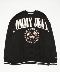 「TOMMY JEANS」 スウェットカットソー X-LARGE ブラック メンズ_画像1