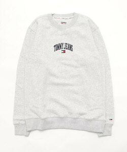 「TOMMY JEANS」 スウェットカットソー X-LARGE ライトグレー メンズ