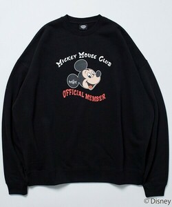 「FREAK'S STORE」 スウェットカットソー「Disneyコラボ」 MEDIUM ブラック メンズ