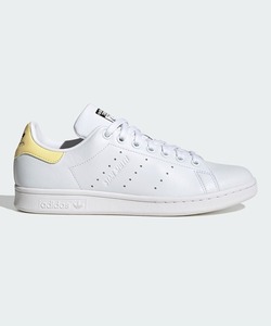 「adidas」 シューズ 24.5cm ホワイト×イエロー レディース