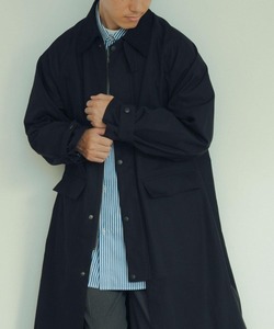 「ITEMS URBANRESEARCH」 ステンカラーコート MEDIUM ブラック メンズ