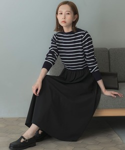 「URBAN RESEARCH ROSSO WOMEN」 ドッキングワンピース FREE ネイビー レディース