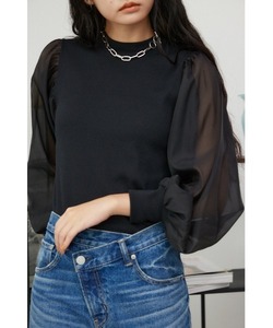 「AZUL BY MOUSSY」 長袖カットソー MEDIUM ブラック レディース