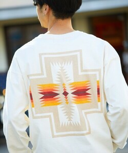 「PENDLETON」 長袖Tシャツ MEDIUM オフホワイト メンズ_画像1