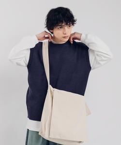 「MUHET」 ノースリーブニット X-LARGE ネイビー レディース