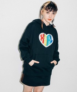 「X-girl」 長袖ワンピース X-LARGE ブラック レディース